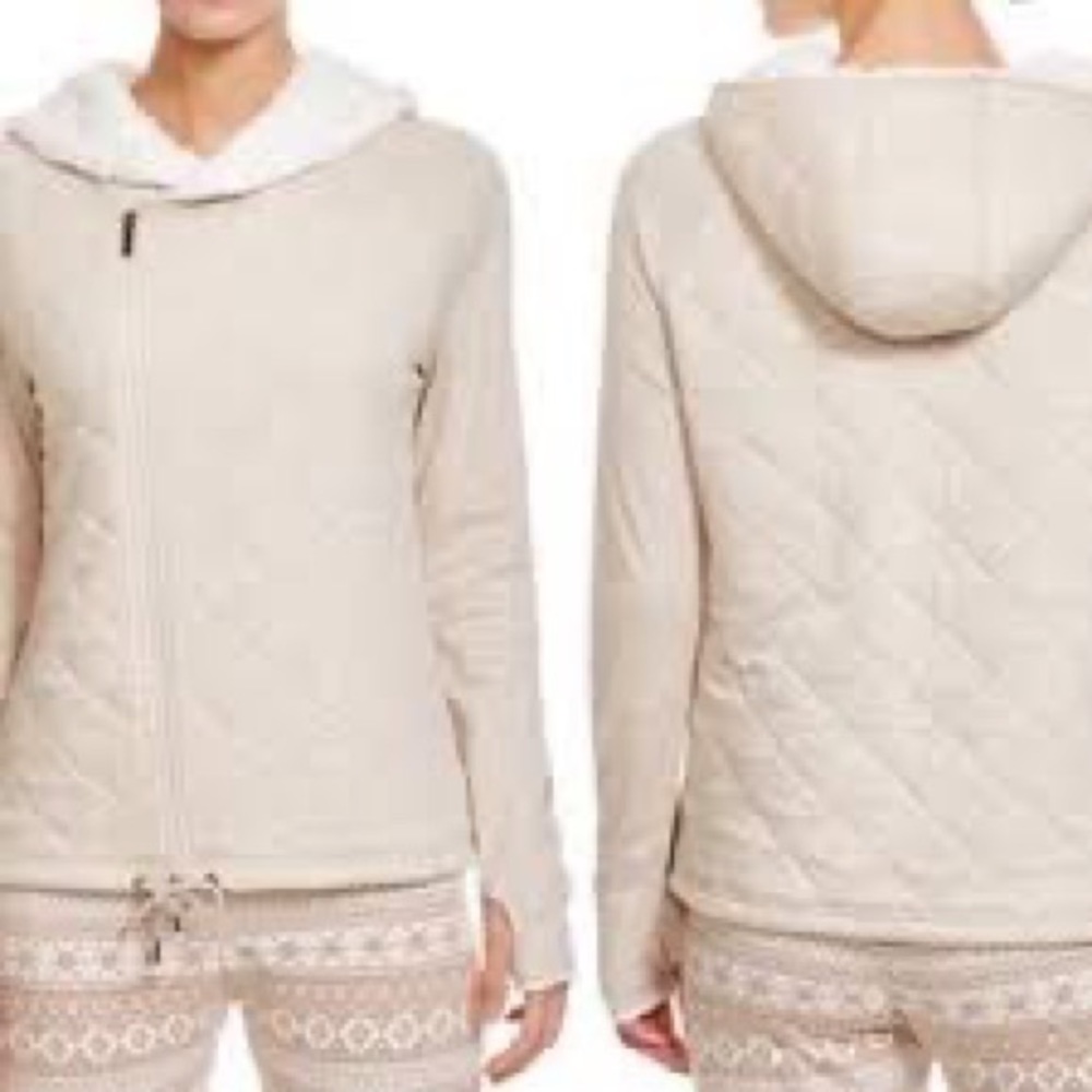 Ugg Kay quilted side zip hoodie large